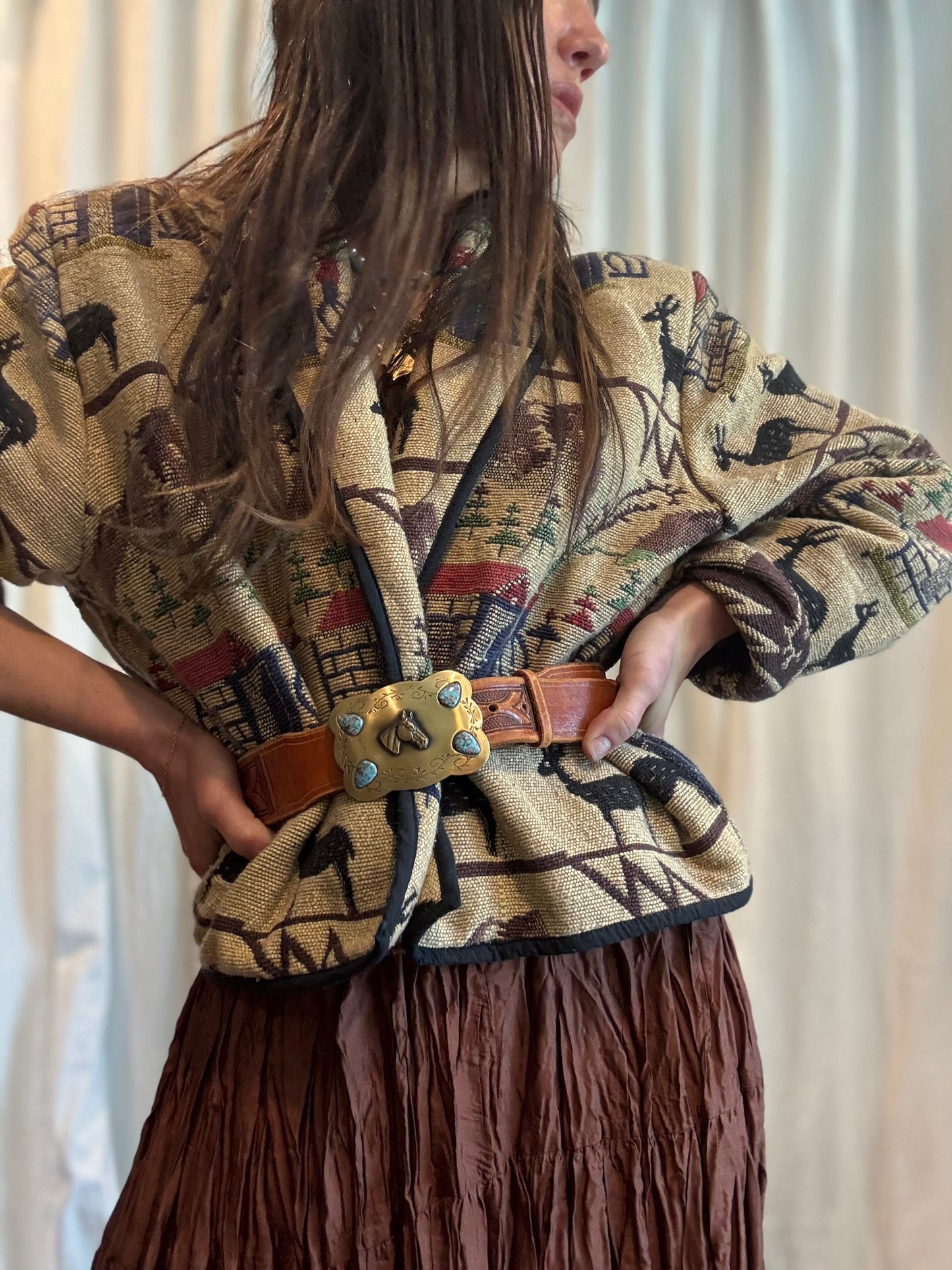 Folk Scene Tapestry Jacket