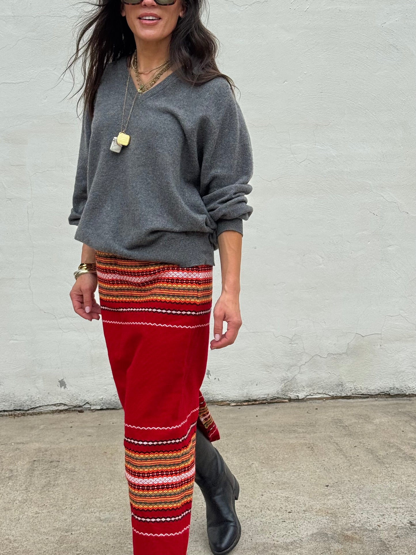 Romanian Textile Maxi Skirt