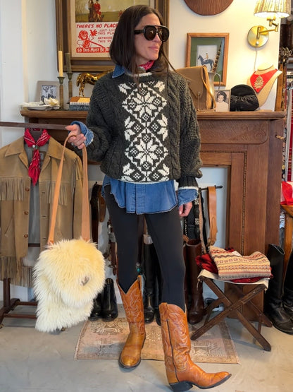 Chunky Wool Snowflake Sweater