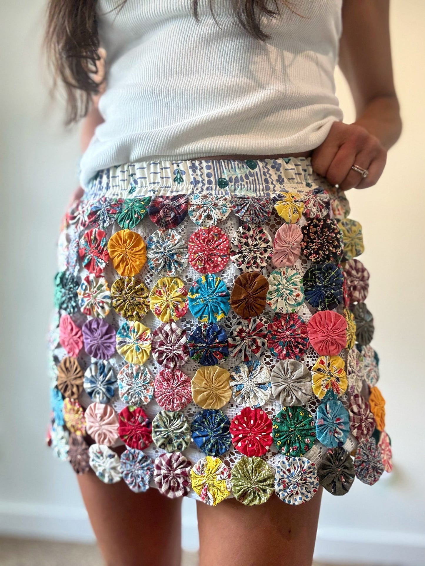 Yo-yo mini skirt in multi