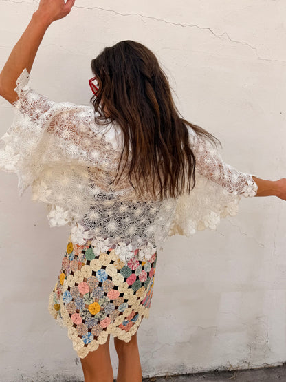 Delicate Lace Cape Top
