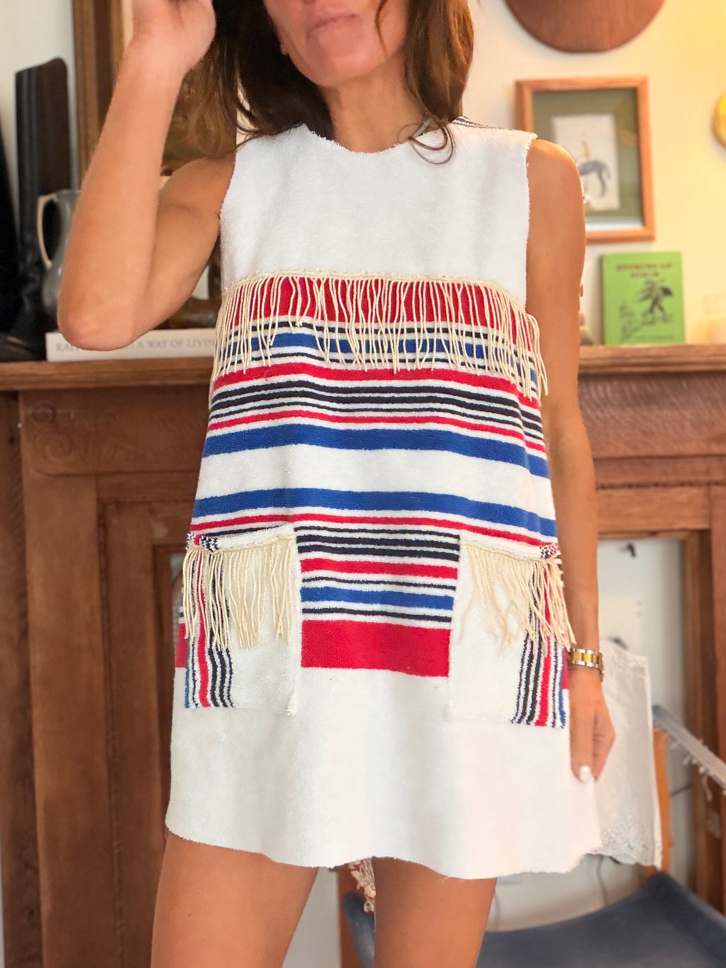 Towel Dress Patriotic Stripes