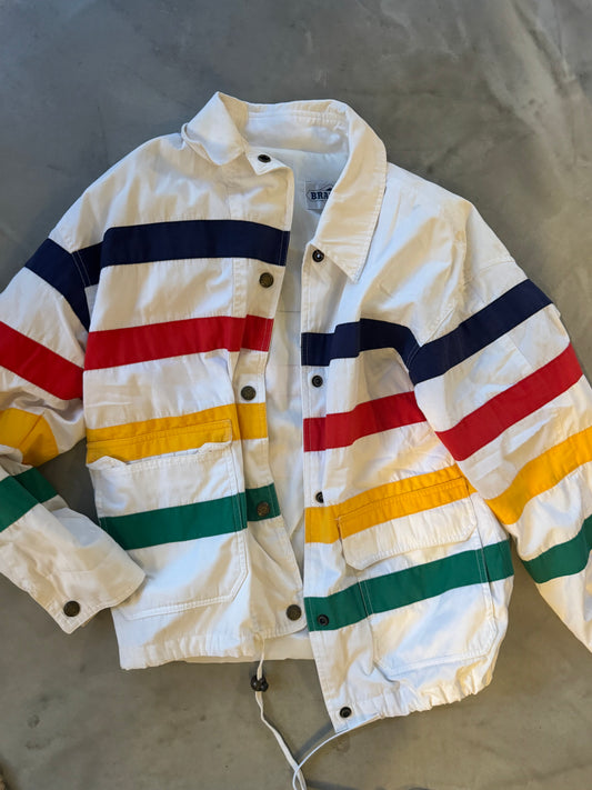 80s Stripe Windbreaker