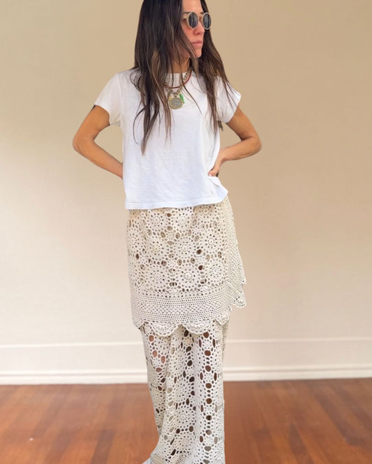 Double Layer Crochet Maxi Skirt