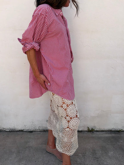 Crochet Column Skirt in Ivory