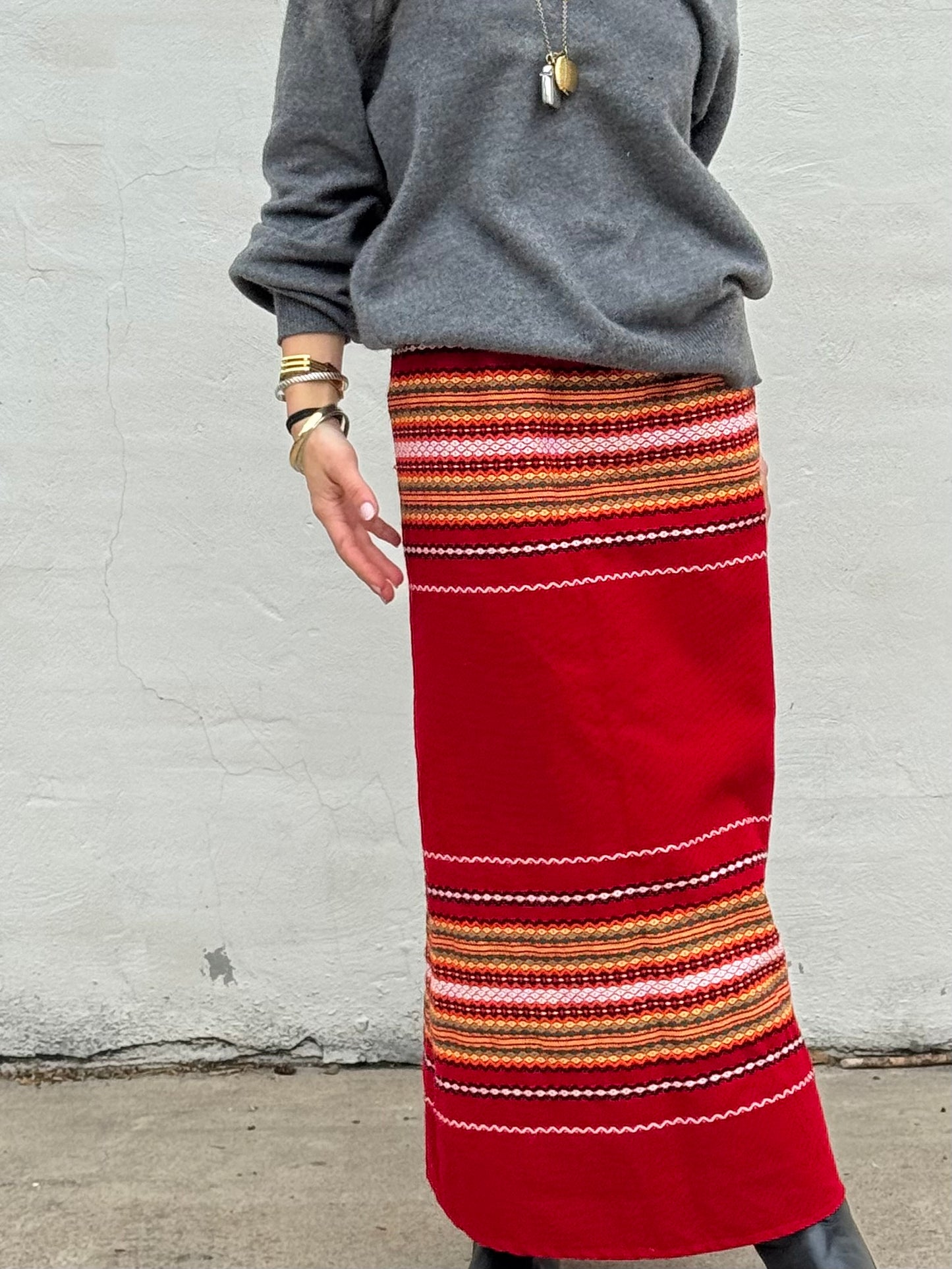 Romanian Textile Maxi Skirt