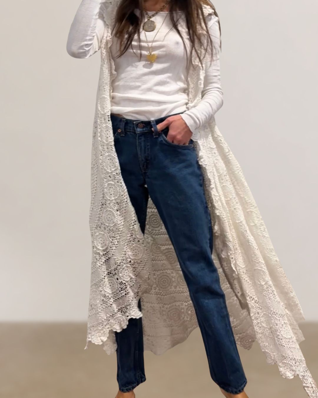 Antique Crochet Duster/Dress