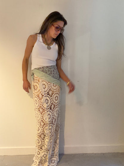 Crochet Maxi Skirt Ivory