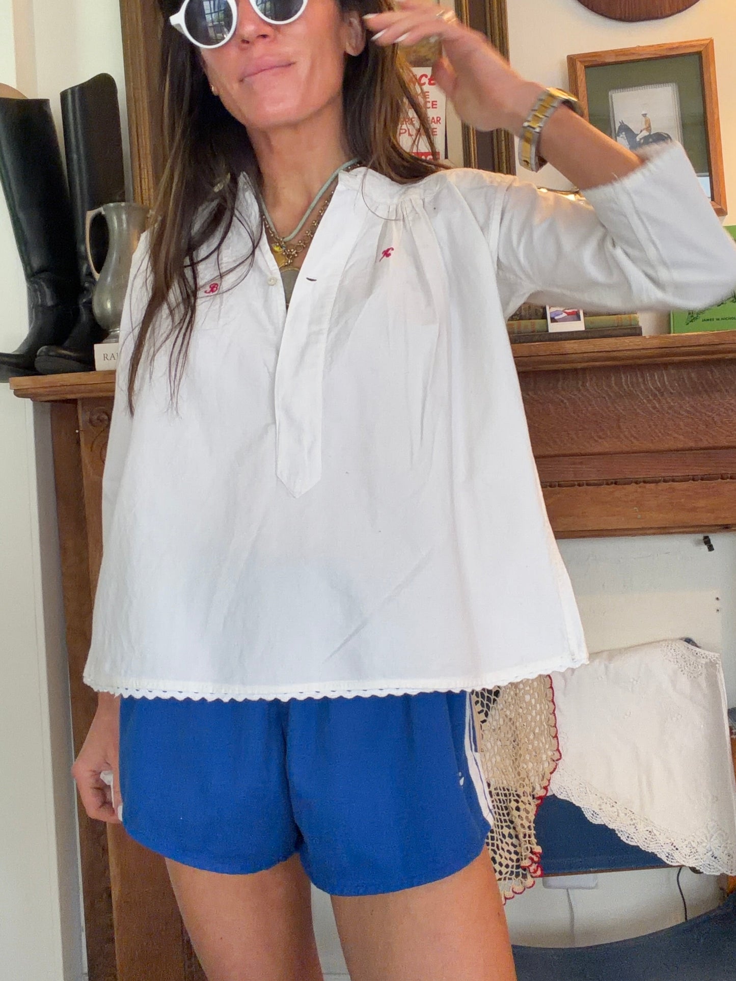 Antique Edwardian Hand-Sewn Blouse
Circa 1895–1910