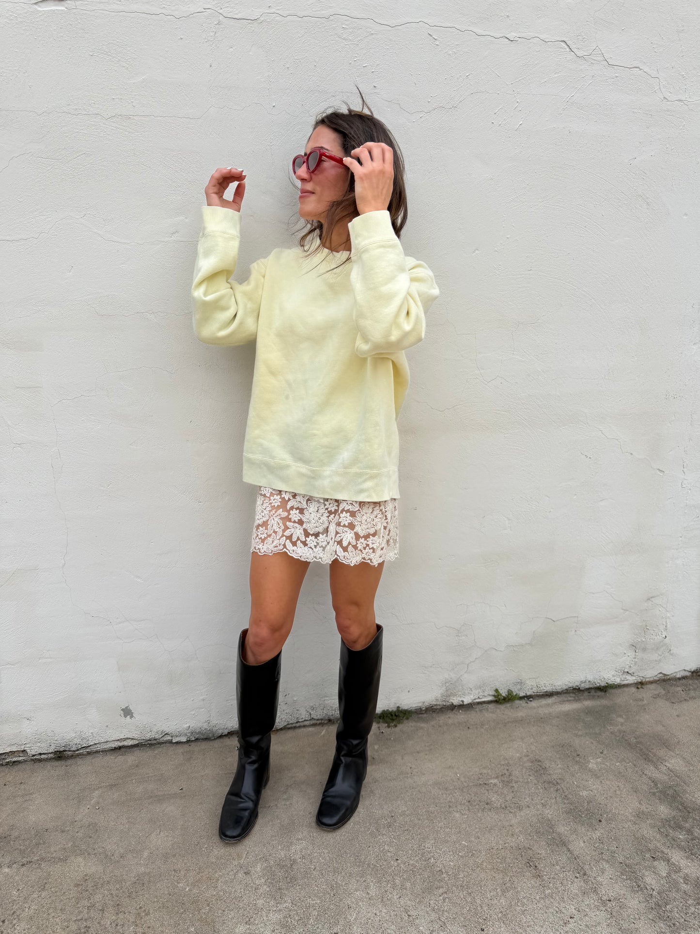 Lace Sheer Mini Skirt