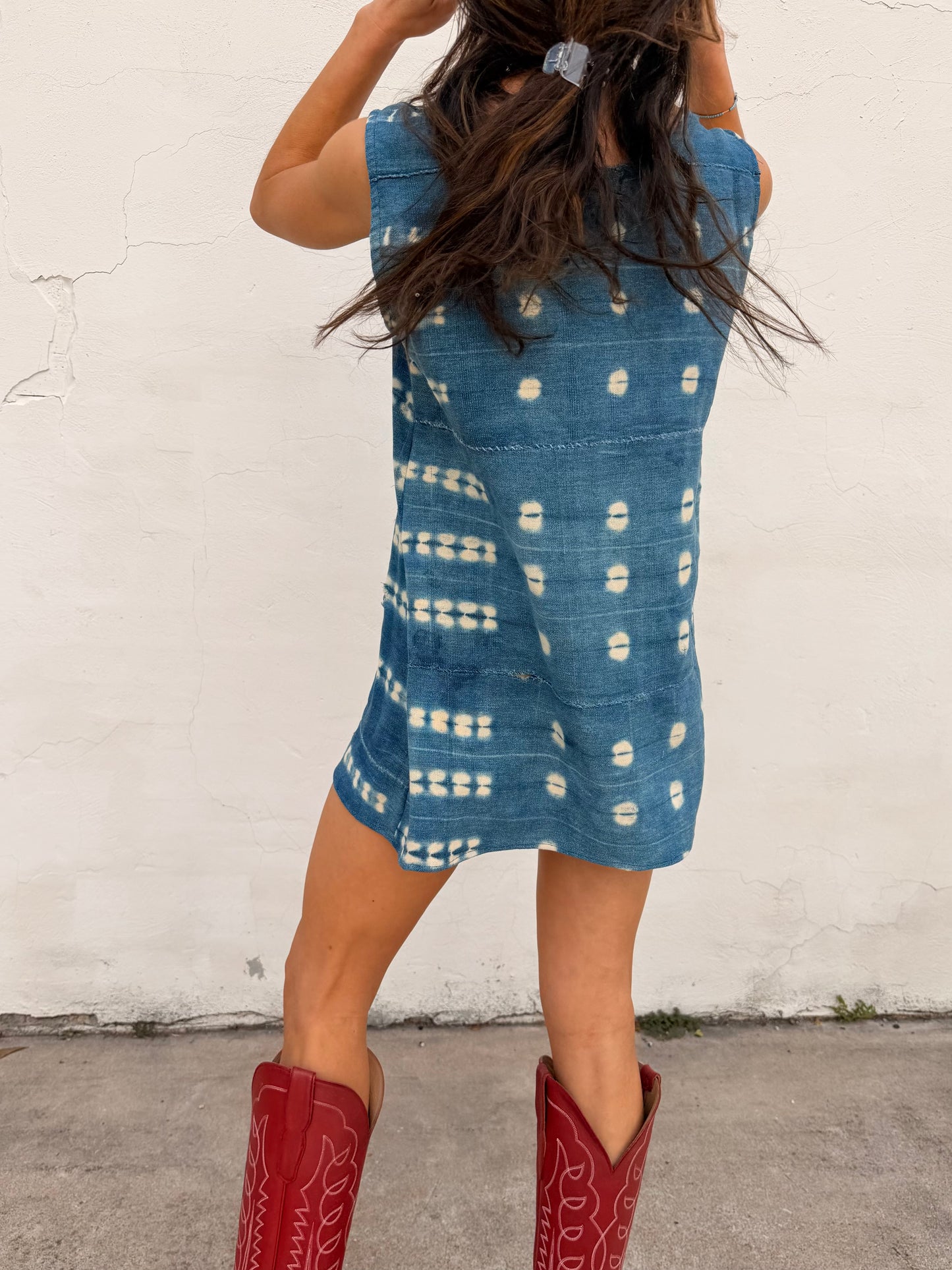 Indigo Spot Mini Dress
