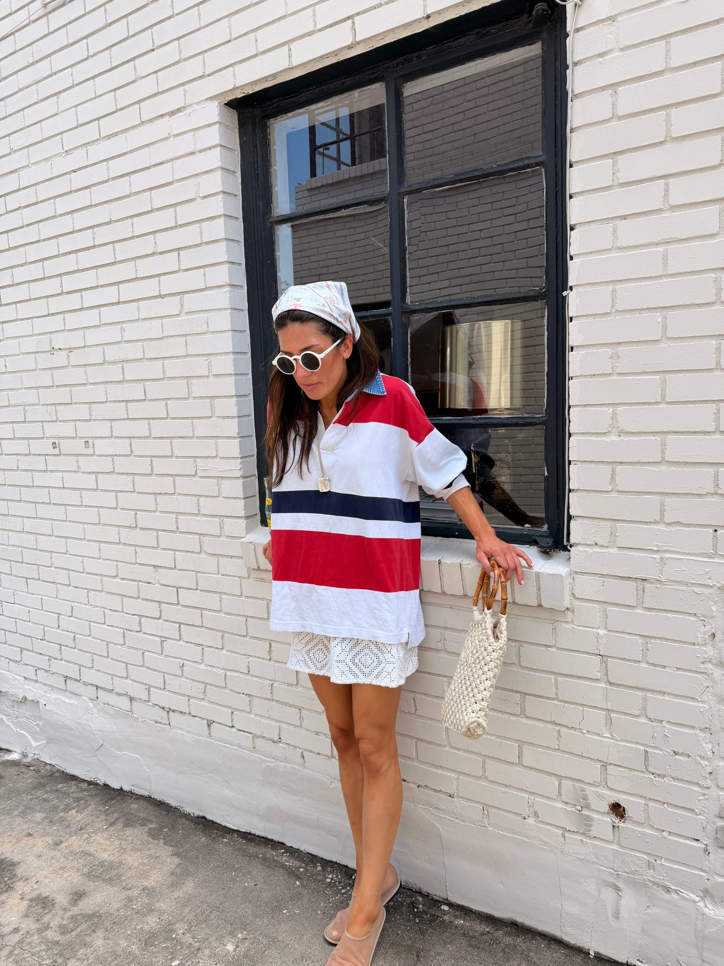 Crochet Mini Skirt White