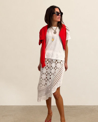 Reworked Asymmetrical Crochet Skirt