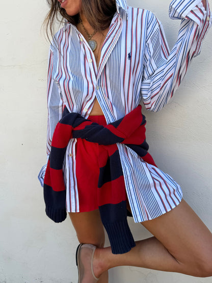 Ralph Lauren Red White Blue Stripe Shirt