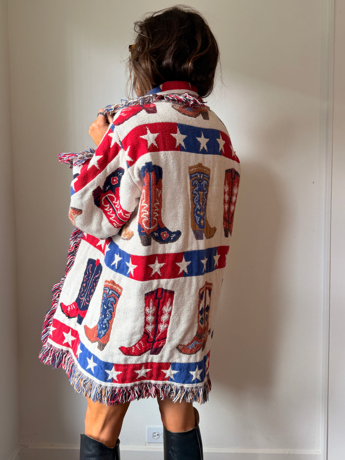 Tapestry Blanket Boot Cardigan