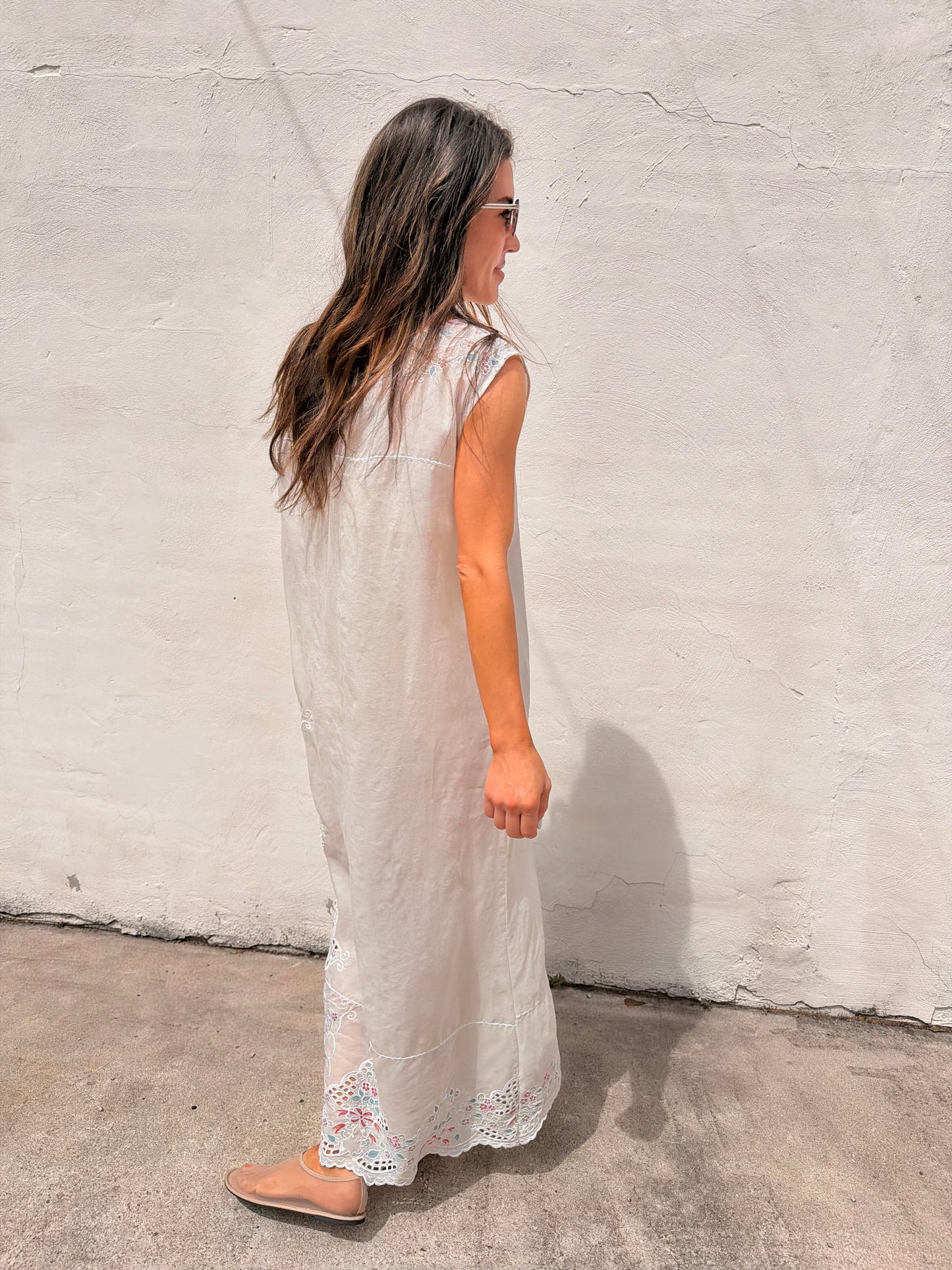 Organza Cutwork Maxi Dress