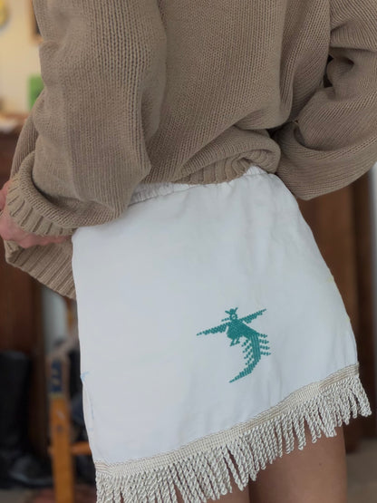 Guatemalan Mini Skirt W/ Fringe