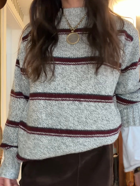 Knit Striped Sweater S/M