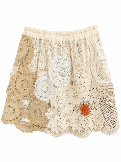 Crochet Mini Skirt Doily Garden