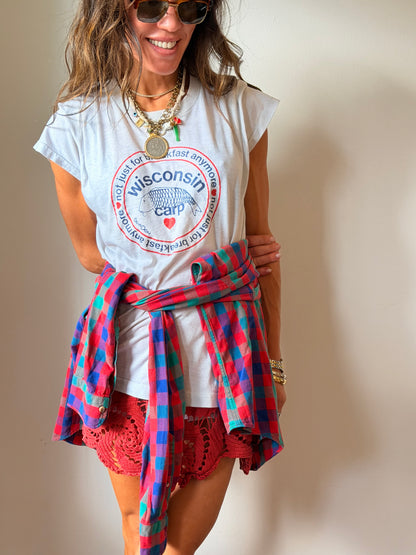 Vtg Single Stitch Carp for Breakfast Tee