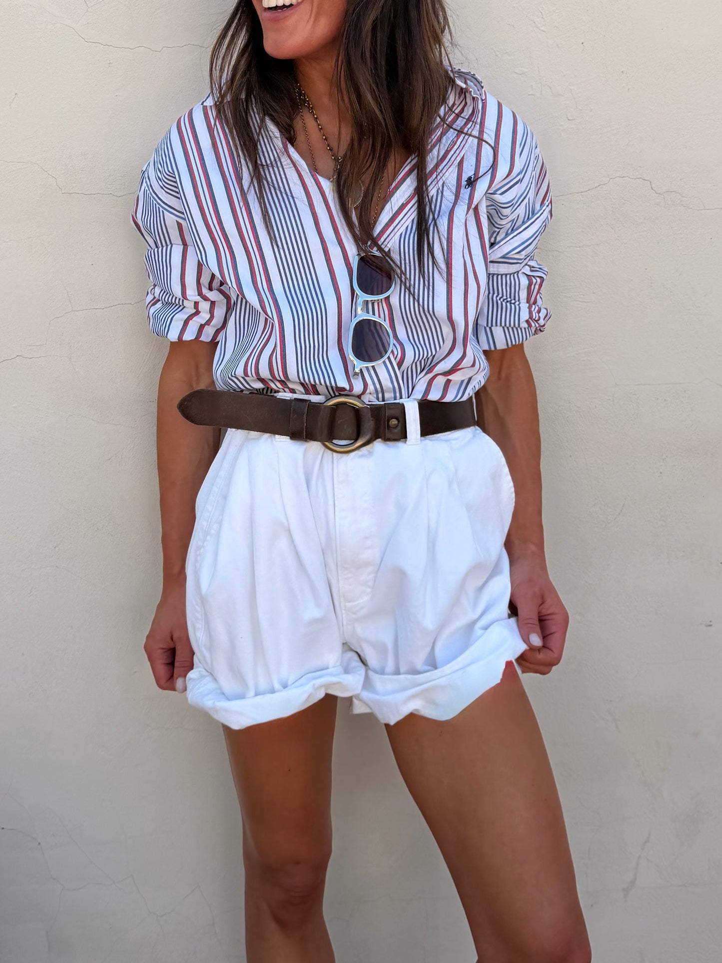 Ralph Lauren Red White Blue Stripe Shirt
