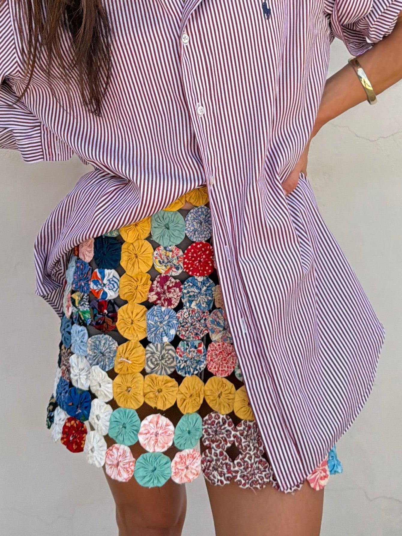 Yo-yo Mini Skirt Yellow Square