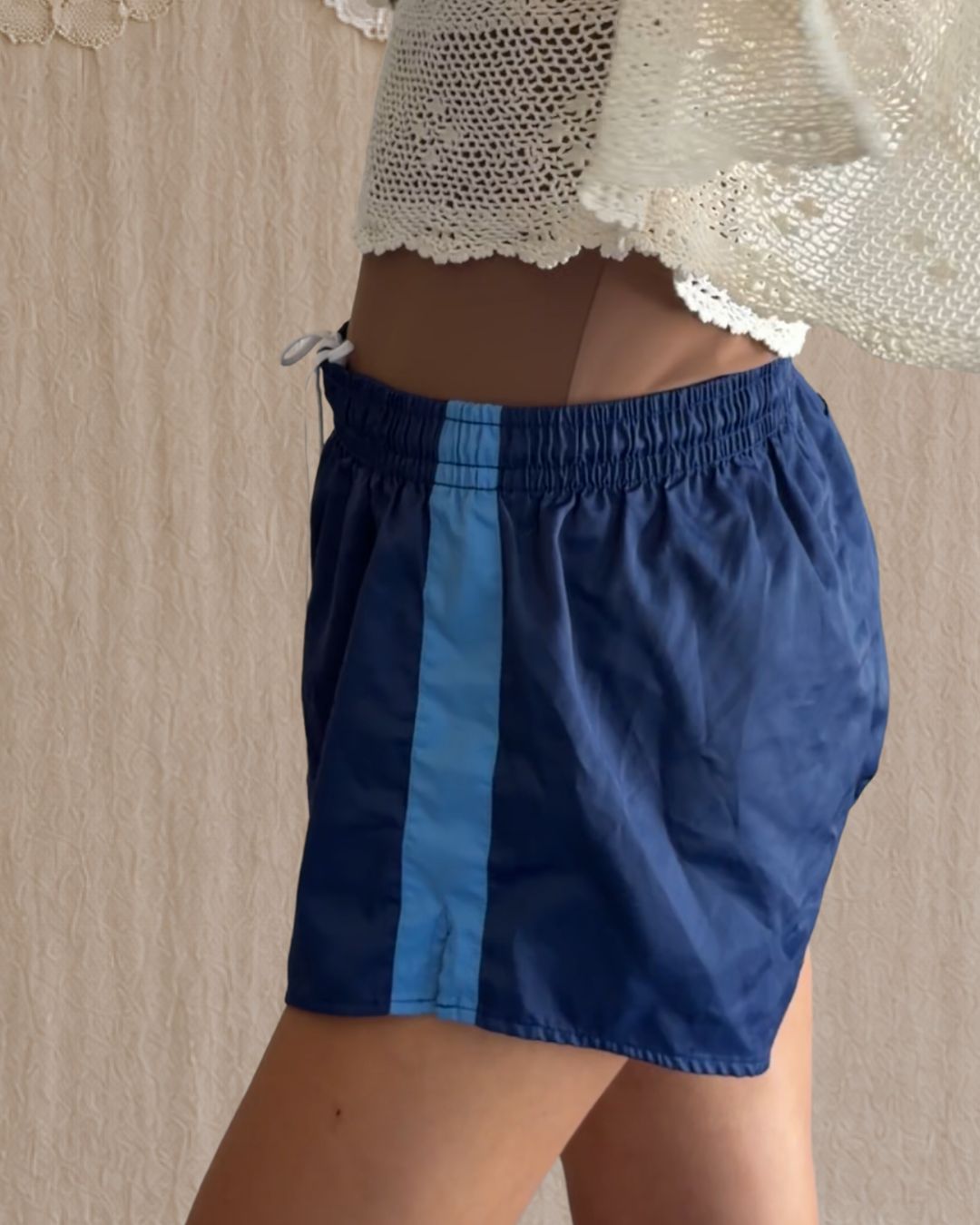 Vintage Nylon Sport Shorts Blue