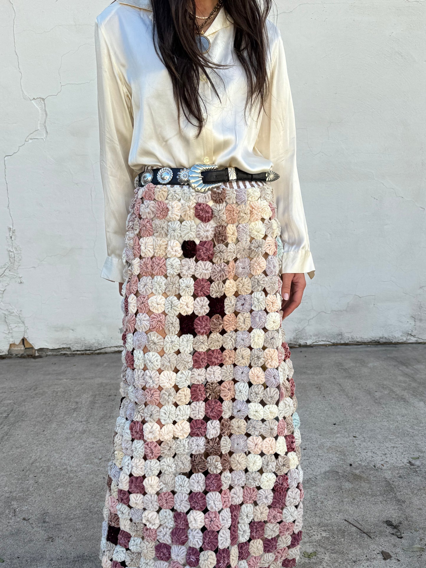 Yo-yo Velvet Maxi Skirt