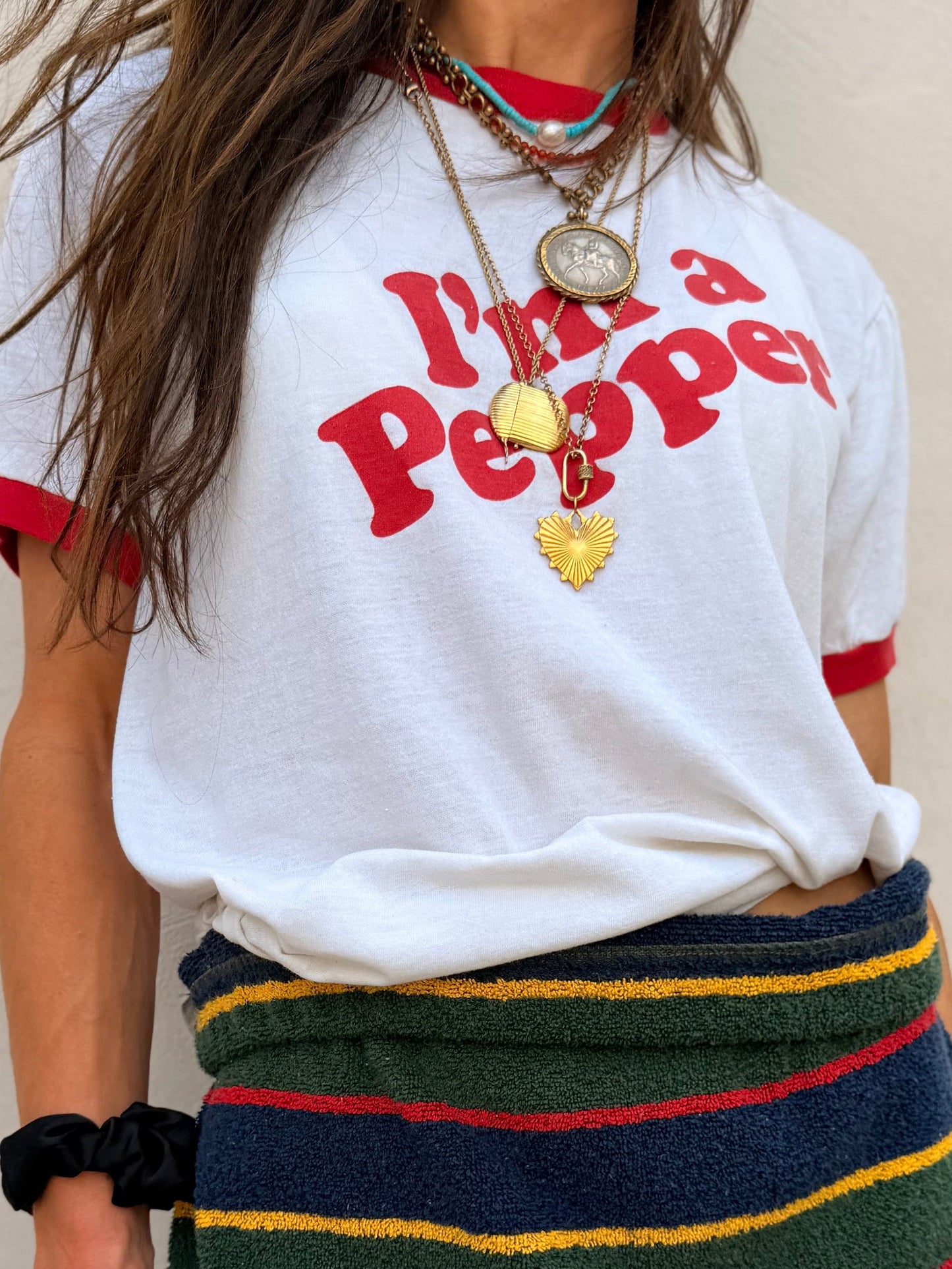 Towel Stripe Mini Skirt The Cape