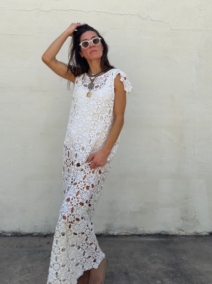 Crochet Cap Sleeve Gown