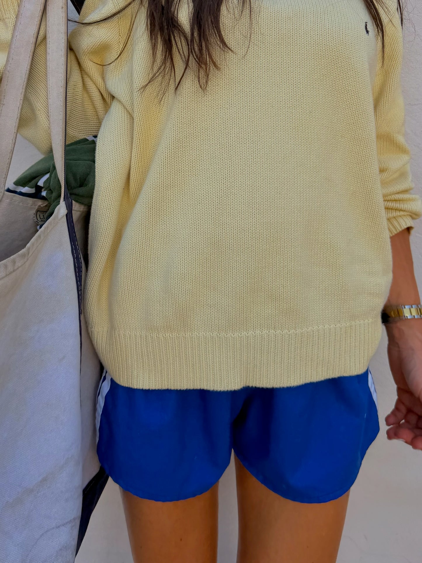 RL Cotton V Neck Yellow