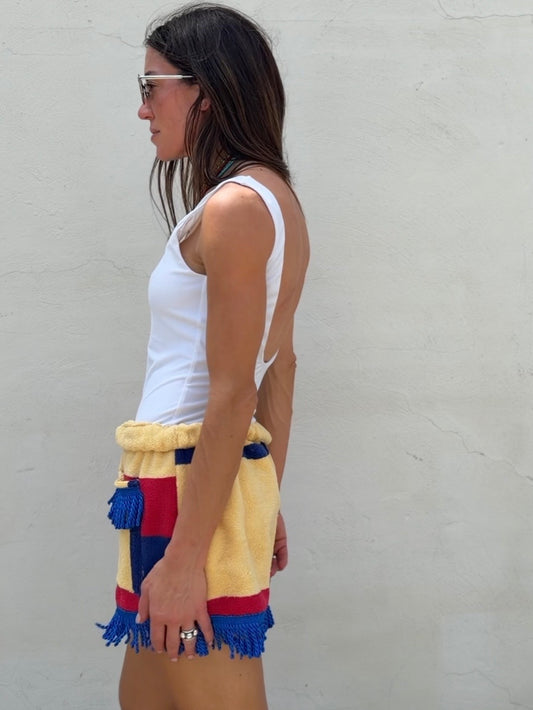 Towel Stripe Mini Skirt Primary Stripe