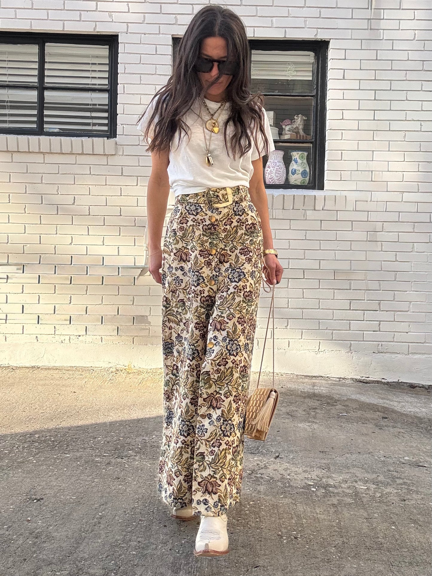 Tapestry Skirt with Belt