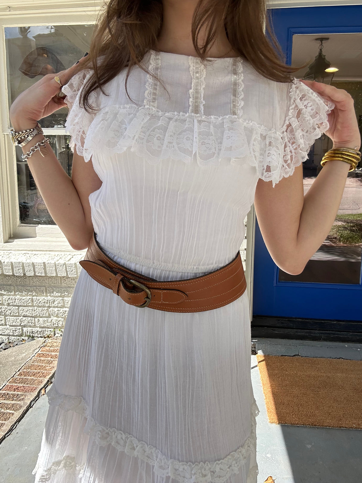 Vntg White Lace Dress