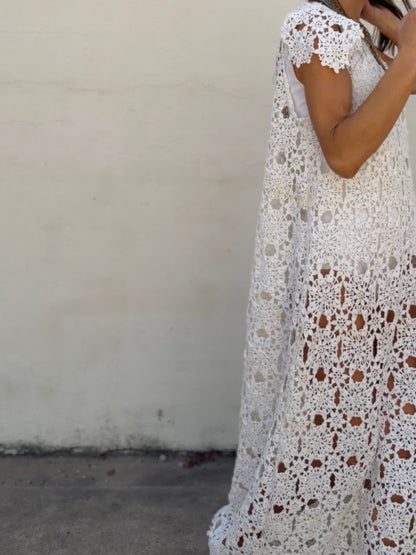 Crochet Cap Sleeve Gown
