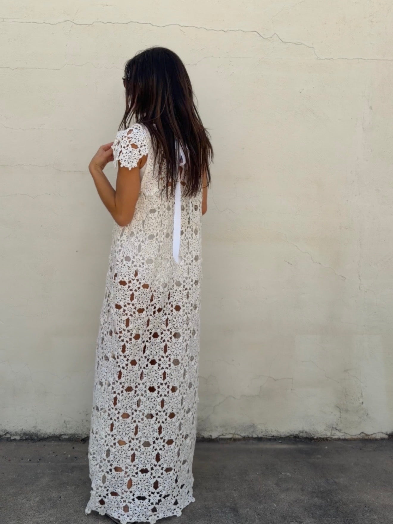 Crochet Cap Sleeve Gown