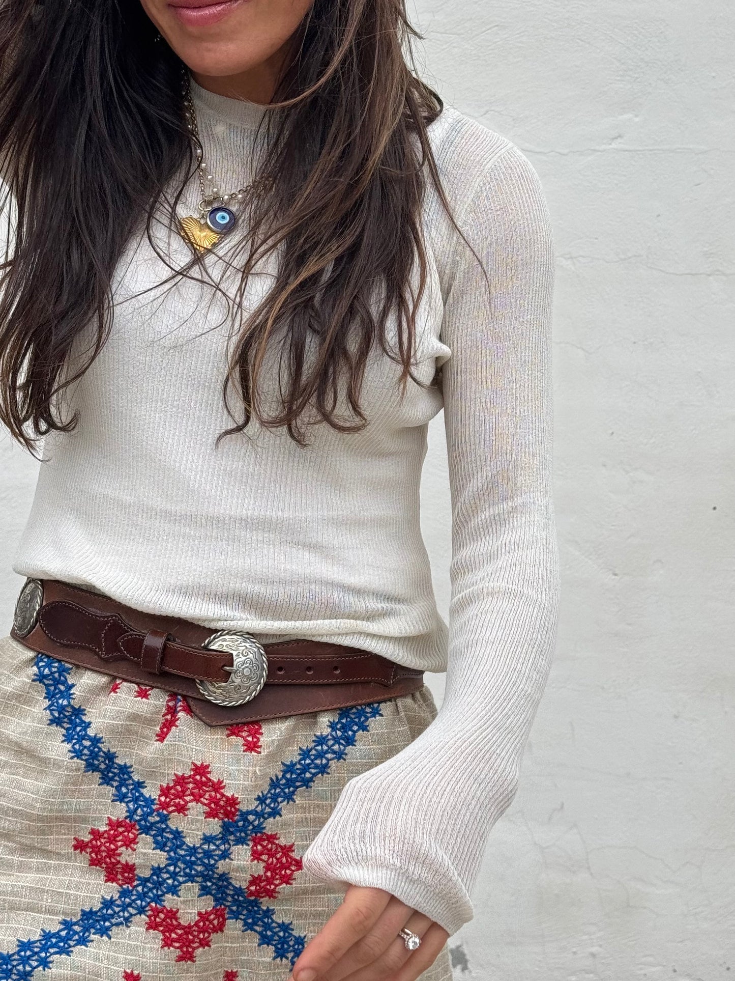 Antique Cross Stitch Mini Skirt