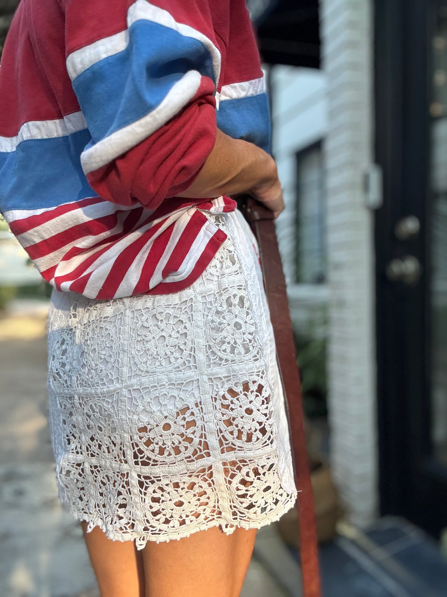 Scandinavian Embroidered Mini Skirt