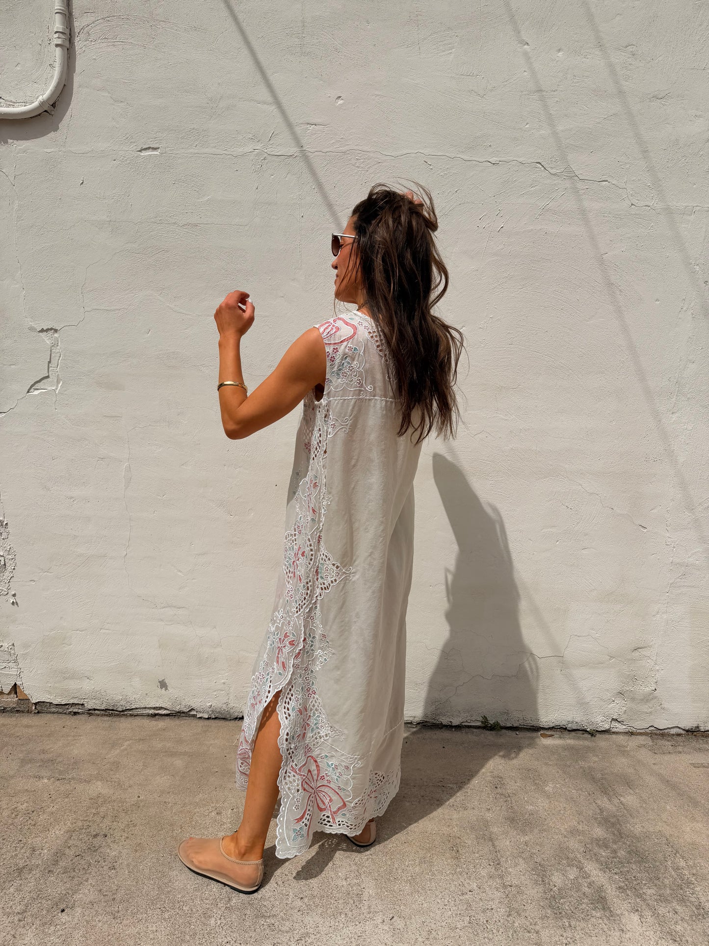 Organza Cutwork Maxi Dress