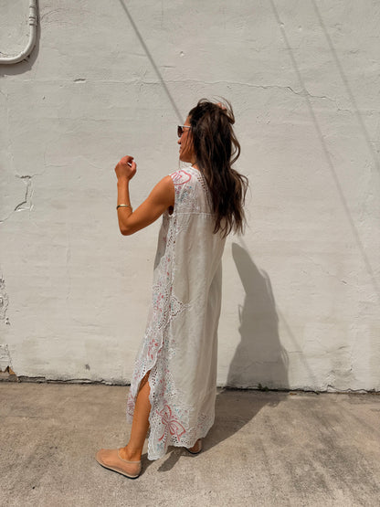 Organza Cutwork Maxi Dress