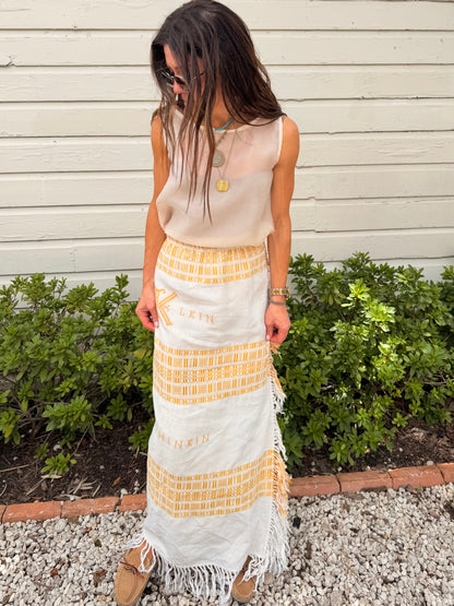 Antique European Linen Skirt