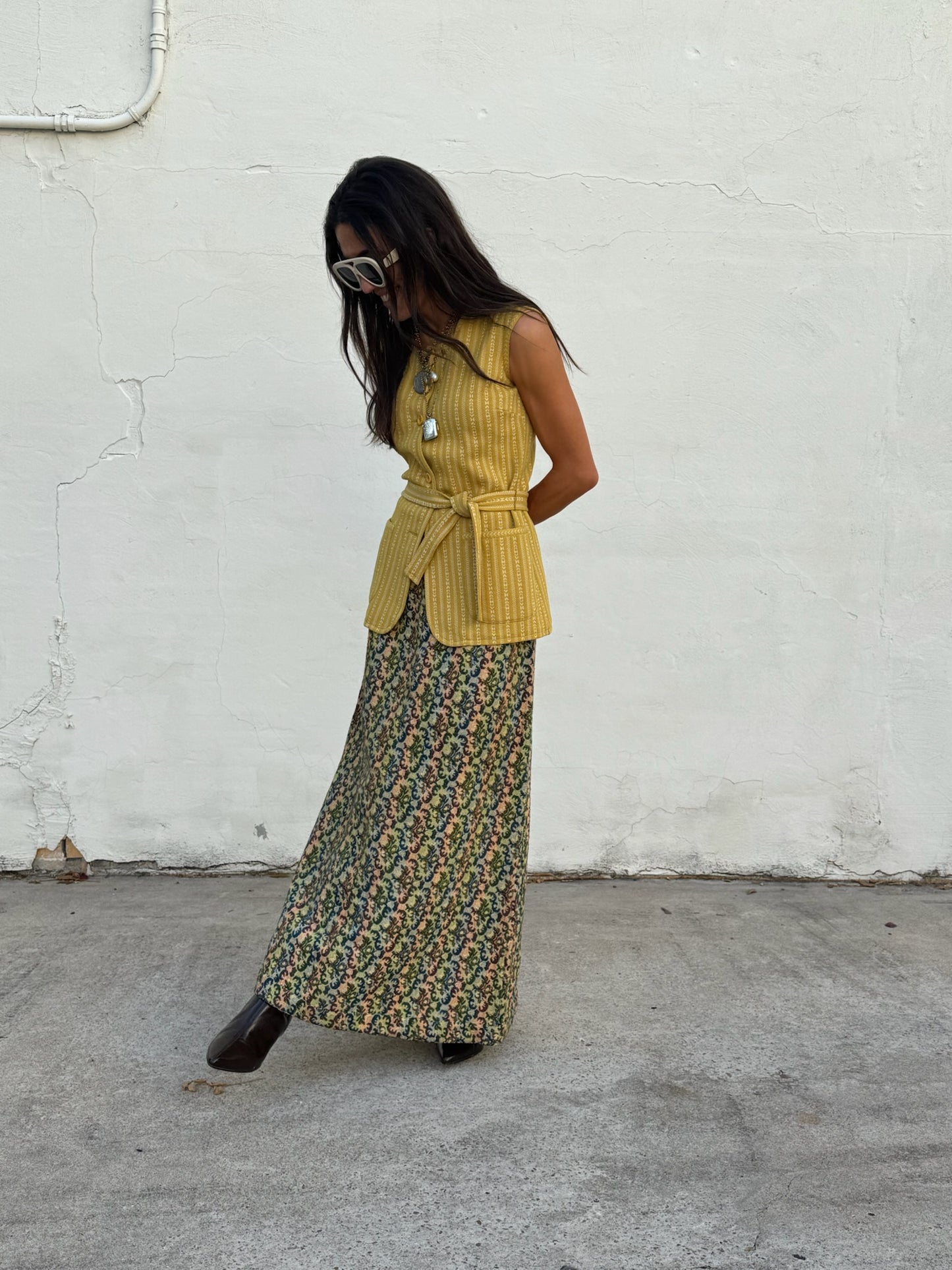 Rainbow Tapestry Maxi Skirt