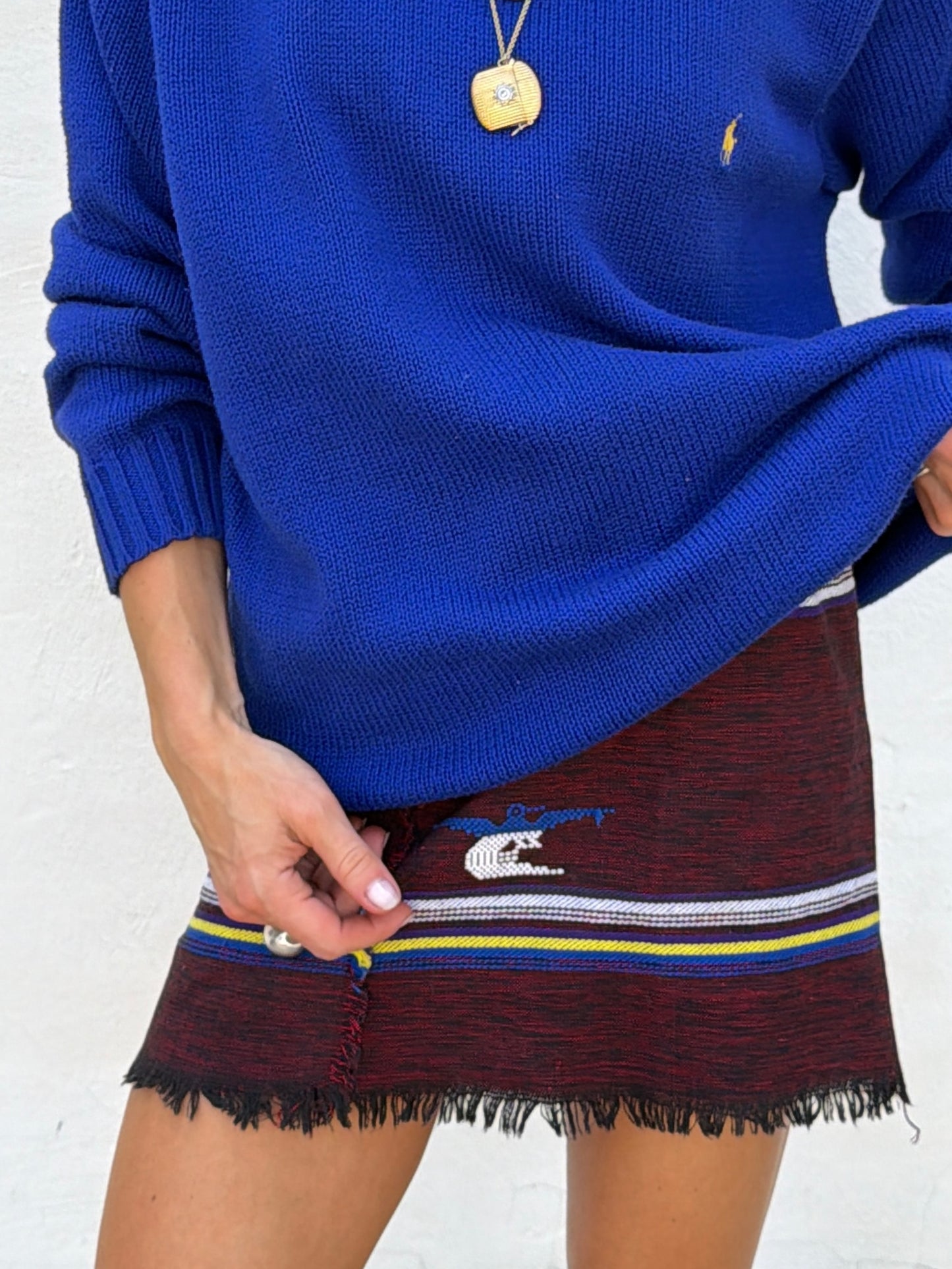 Guatemalan Mini Skirt Brown