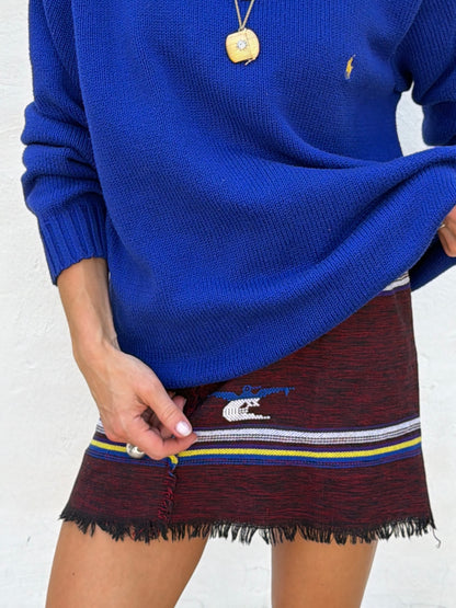 Guatemalan Mini Skirt Brown