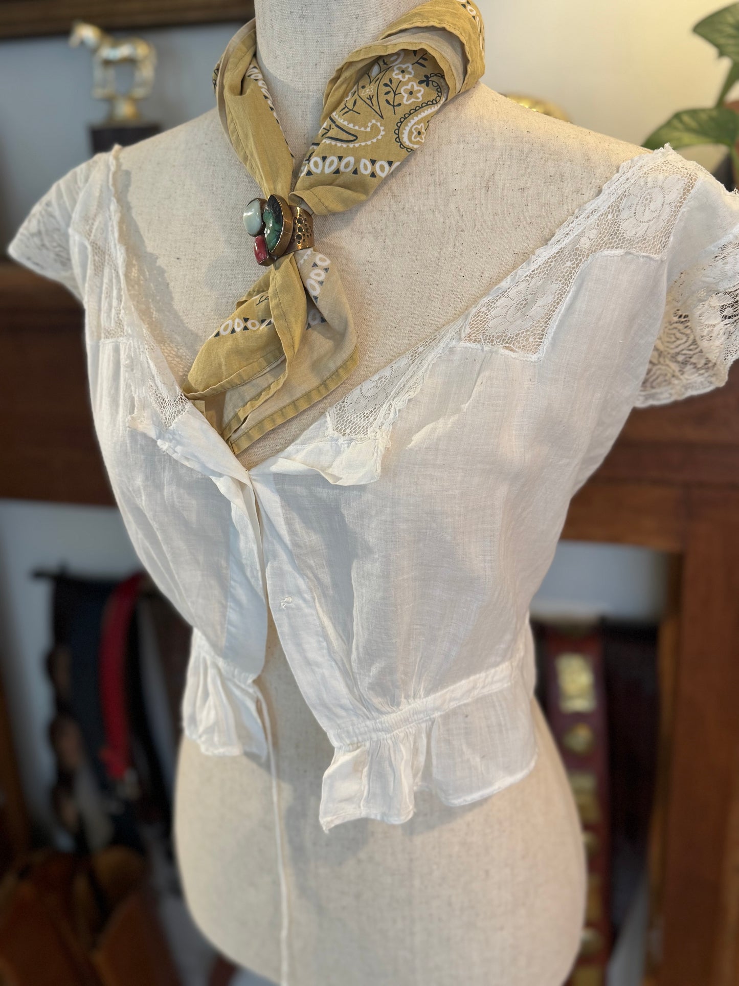 Edwardian Cotton Lawn Corset Cover