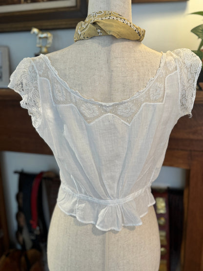 Edwardian Cotton Lawn Corset Cover