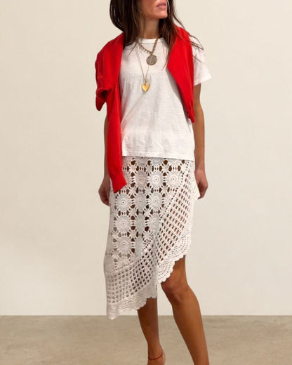 Reworked Asymmetrical Crochet Skirt