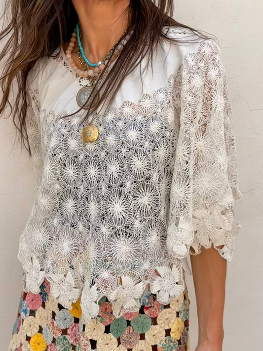 Delicate Lace Cape Top