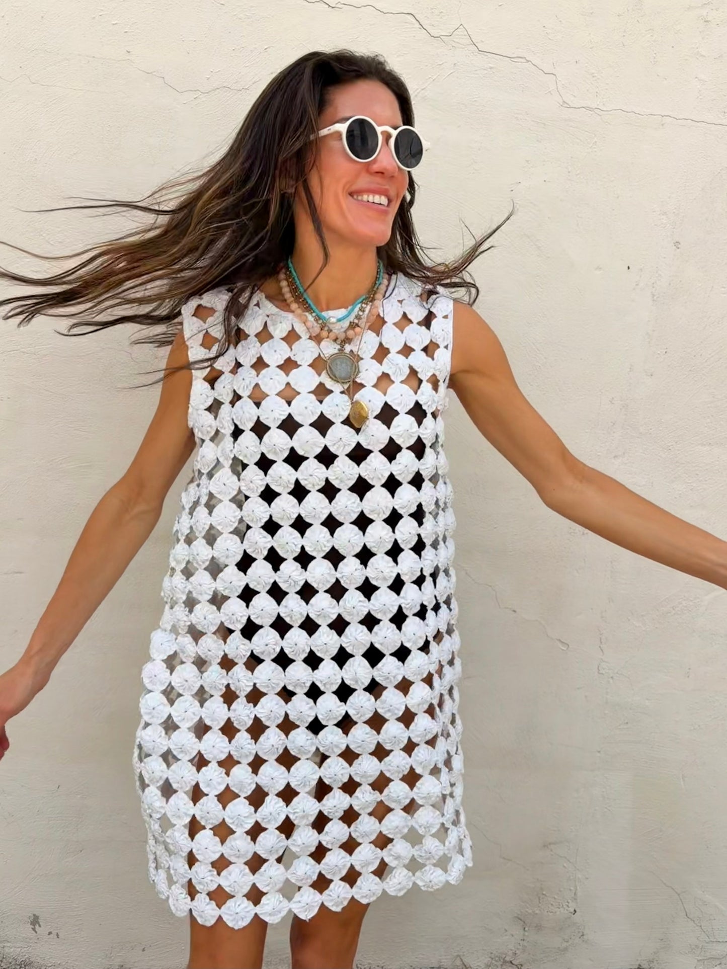 Yoyo Mini Dress White