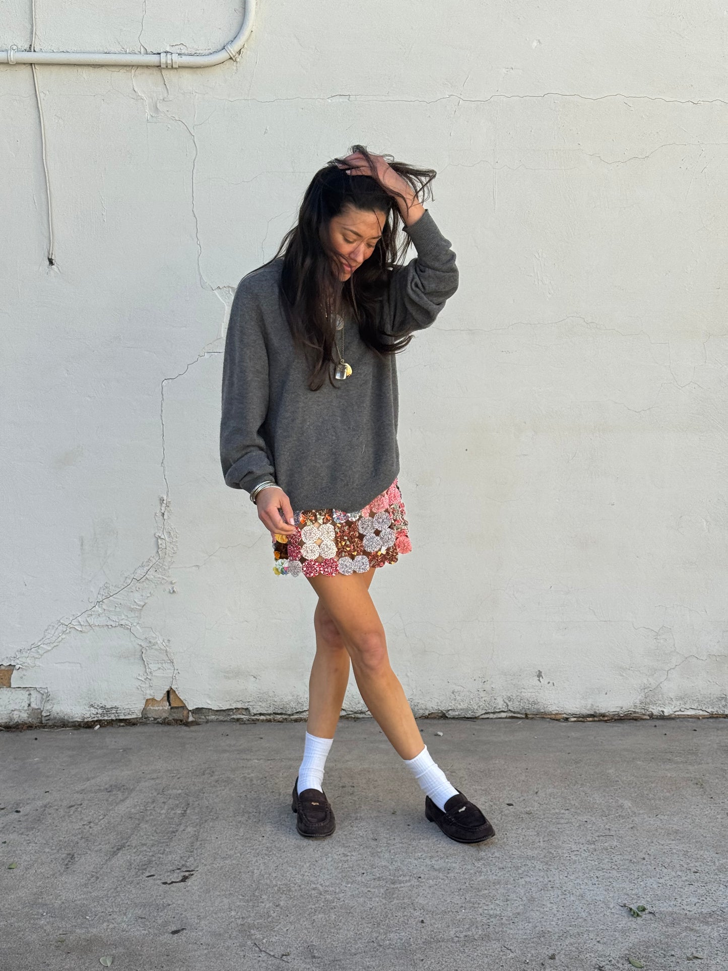 Yo-yo Mini Skirt Mauve/Bright